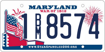 MD license plate 1BM8574