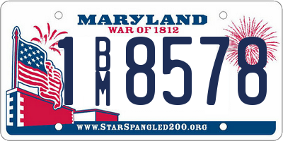 MD license plate 1BM8578