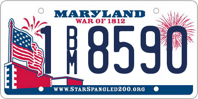 MD license plate 1BM8590