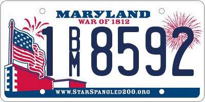 MD license plate 1BM8592