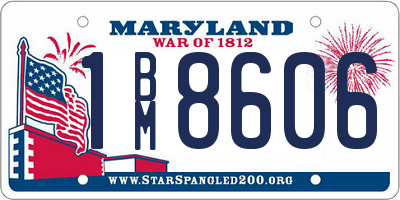 MD license plate 1BM8606