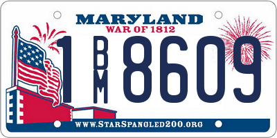 MD license plate 1BM8609