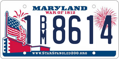 MD license plate 1BM8614