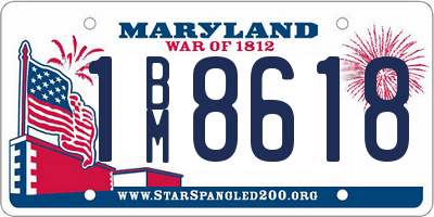 MD license plate 1BM8618