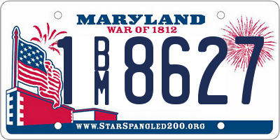 MD license plate 1BM8627