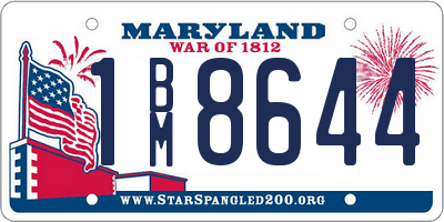 MD license plate 1BM8644