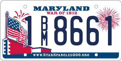 MD license plate 1BM8661