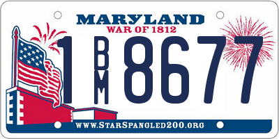 MD license plate 1BM8677