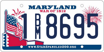 MD license plate 1BM8695