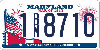 MD license plate 1BM8710