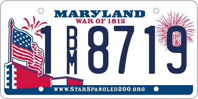 MD license plate 1BM8719