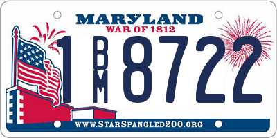 MD license plate 1BM8722
