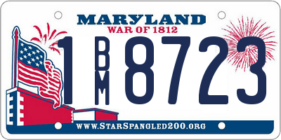 MD license plate 1BM8723