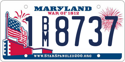 MD license plate 1BM8737