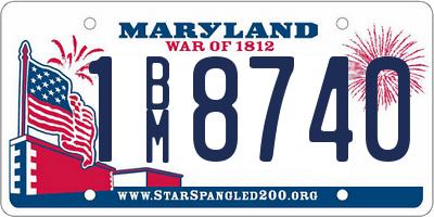 MD license plate 1BM8740