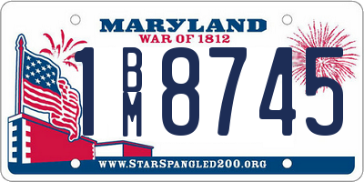 MD license plate 1BM8745