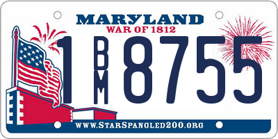 MD license plate 1BM8755