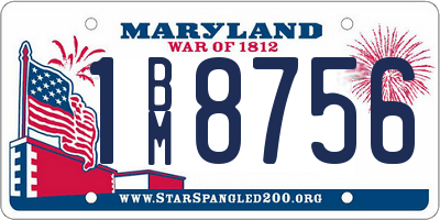MD license plate 1BM8756