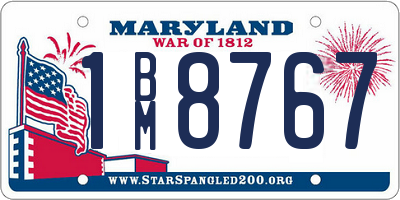 MD license plate 1BM8767