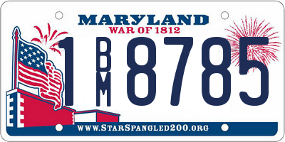 MD license plate 1BM8785