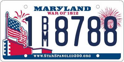 MD license plate 1BM8788