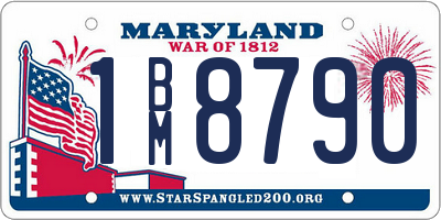 MD license plate 1BM8790