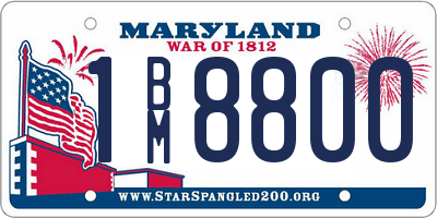 MD license plate 1BM8800