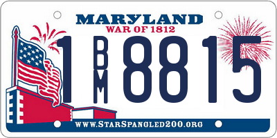 MD license plate 1BM8815