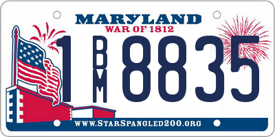 MD license plate 1BM8835