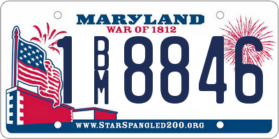MD license plate 1BM8846