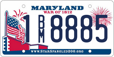 MD license plate 1BM8885