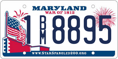 MD license plate 1BM8895