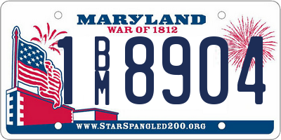 MD license plate 1BM8904