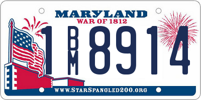 MD license plate 1BM8914