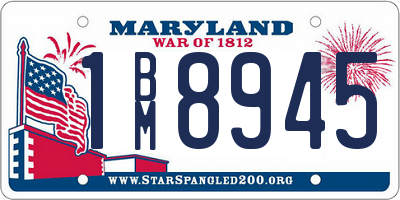 MD license plate 1BM8945