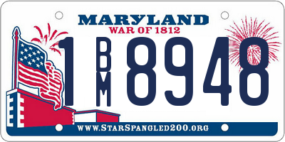 MD license plate 1BM8948