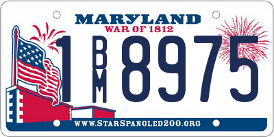 MD license plate 1BM8975