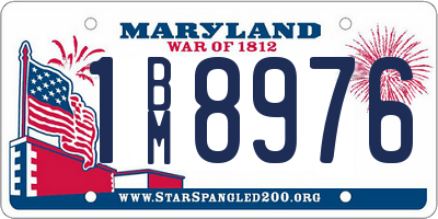 MD license plate 1BM8976