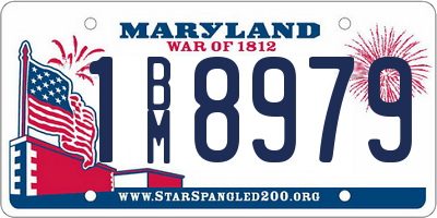MD license plate 1BM8979