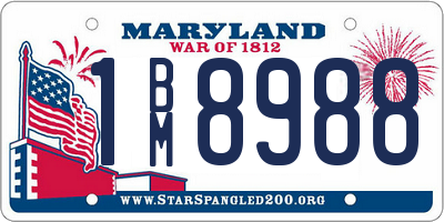 MD license plate 1BM8988