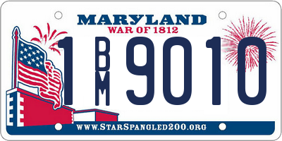 MD license plate 1BM9010
