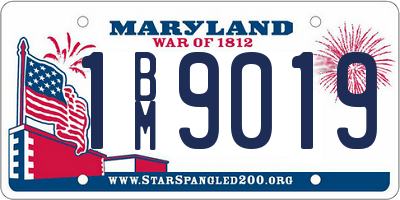 MD license plate 1BM9019