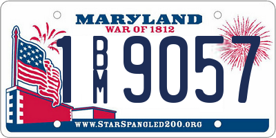 MD license plate 1BM9057