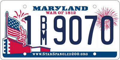 MD license plate 1BM9070