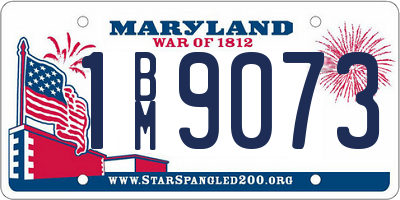 MD license plate 1BM9073