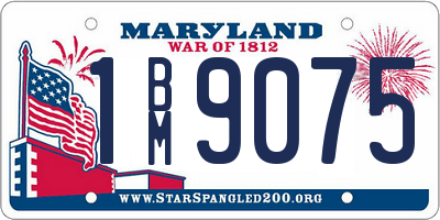 MD license plate 1BM9075