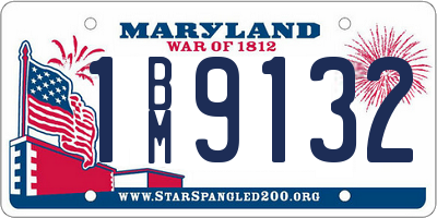 MD license plate 1BM9132