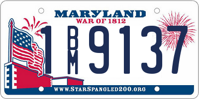 MD license plate 1BM9137