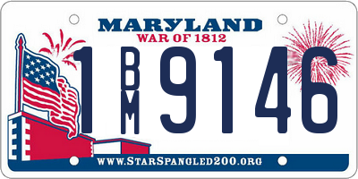 MD license plate 1BM9146