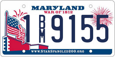 MD license plate 1BM9155